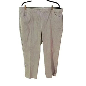 Women’s Alfred Dunner Size 16 Blue/White Pull on Pants NWT